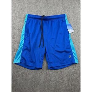 Champion Men's Royal Blue Athletic Basketball Shorts Size Medium Elastic Waist